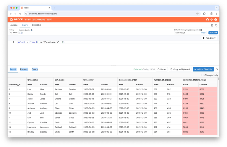 query-diff