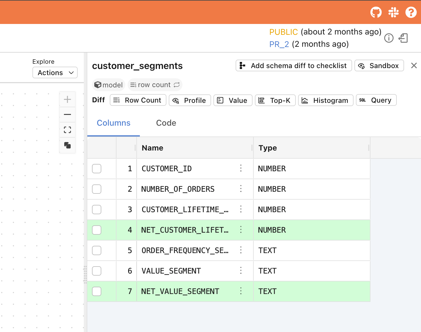 Diff Options at a Glance